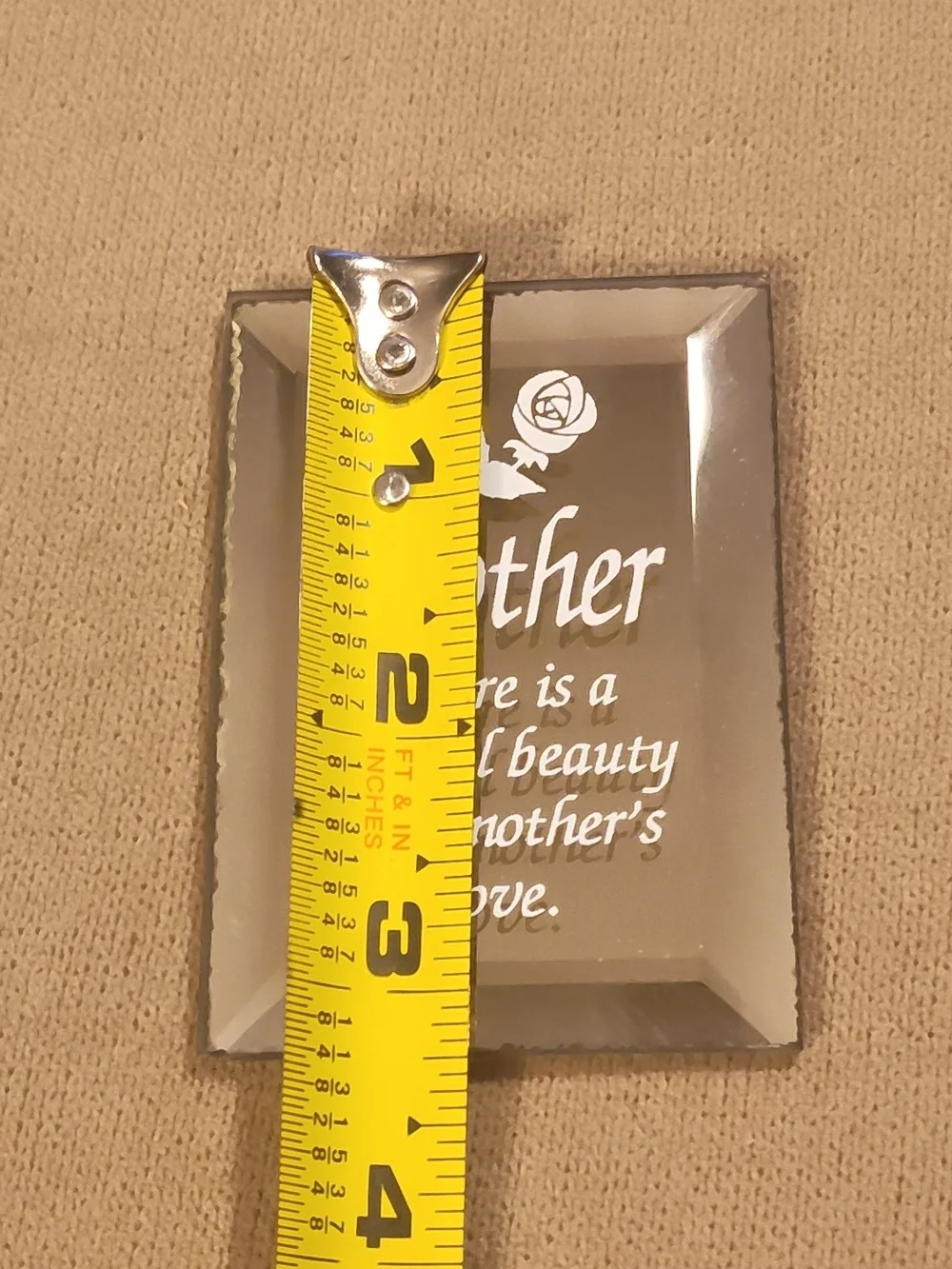NWT! Mother Glass Plaque Wall Decor -